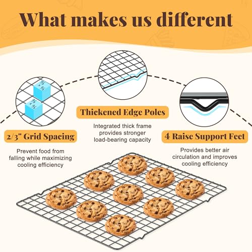 2 PCS Grid Wire Baking Cooling Racks