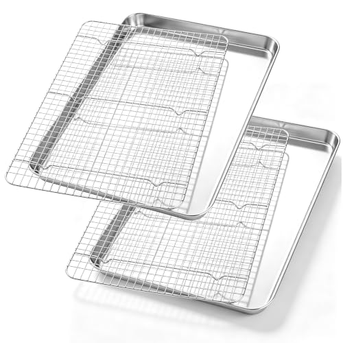 Large Baking Sheet with Wire Cooling Rack (4 Count)