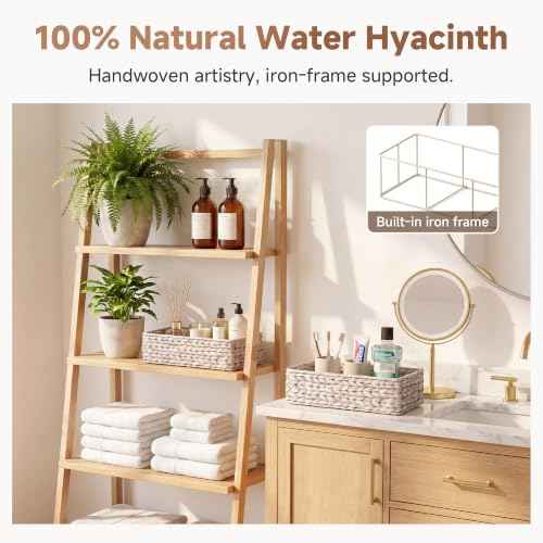 Small Toilet Paper Basket for Back of Toilet Basket (2 Count)