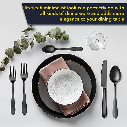 40 Piece Black Silverware Set Service for 8 (40 Count)