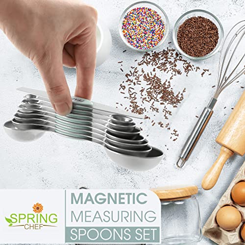 Stainless Steel 8 Magnetic Measuring Spoons Set (2 Count)