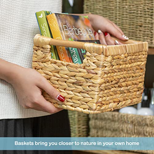 Small Wicker Baskets for Organizing Bathroom (3 Count)
