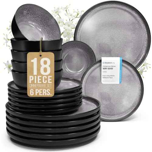 18 Piece Stoneware Dinnerware Set for 6 (18 Count)