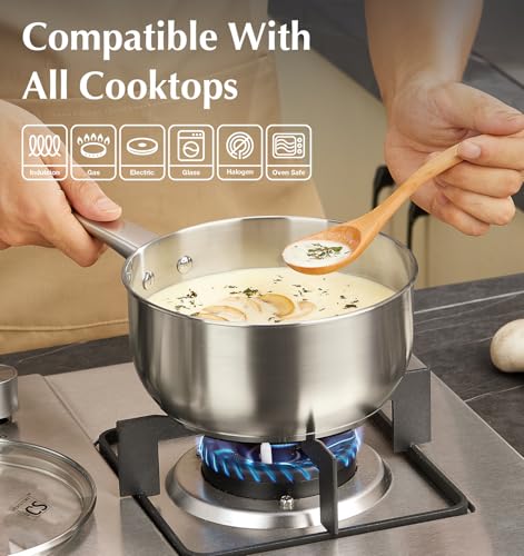 1 Quart Stainless Steel Saucepan