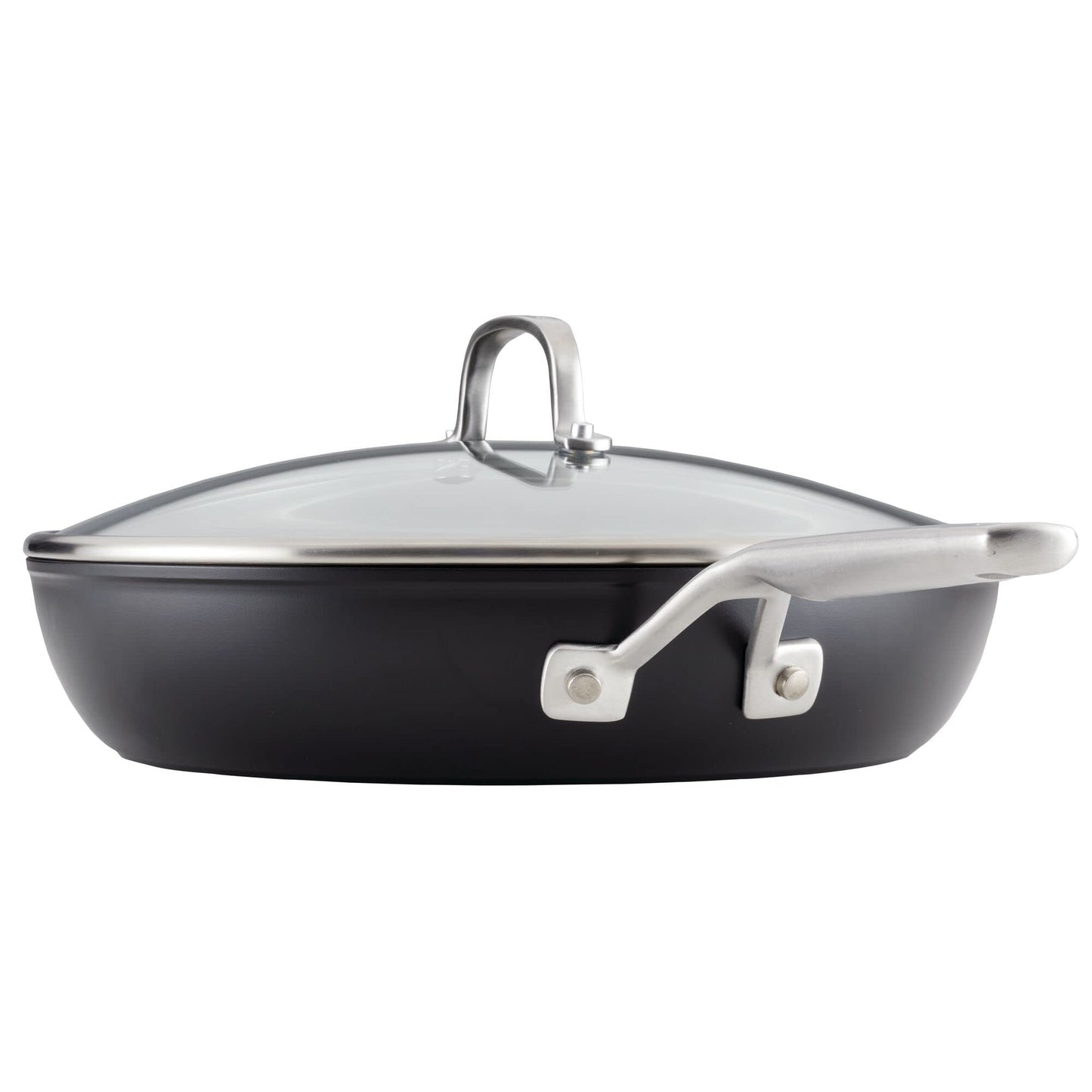 Hard Anodized Induction Nonstick Frying Pan Set With Lid
