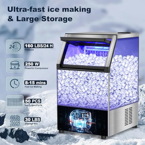 Commercial Ice Maker Machine (160 Count)