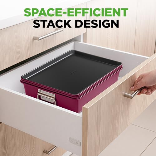 8 Piece Nonstick Stackable Bakeware Set