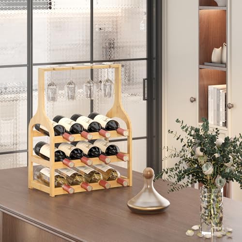 Bamboo Wine Rack Countertop