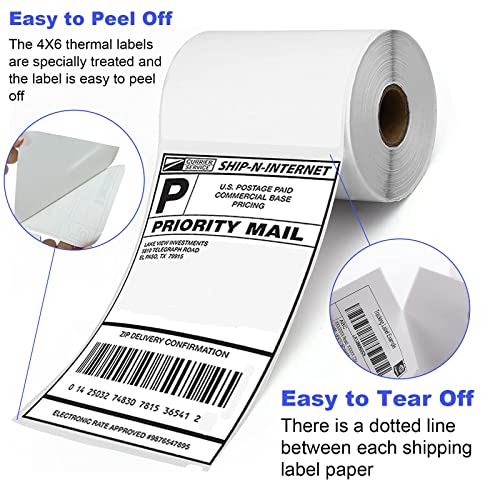 100 Rolls 4x6 Direct Thermal Shipping Labels