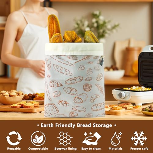 Beeswax Bread Bags for Homemade bread (2 Count)