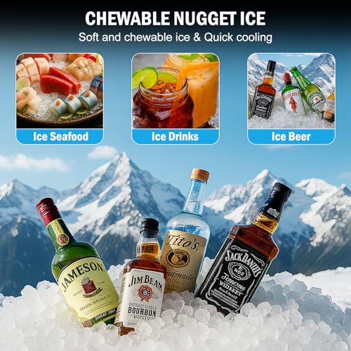 100 lbs Nugget Ice Maker Under Counter Self (1100 Count)