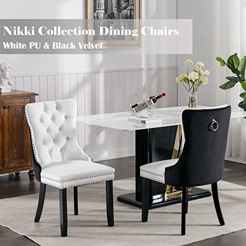 Black and White Dining Chairs Set of 2 (2 Count)