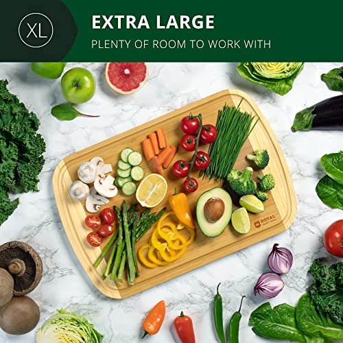 Wooden Cutting Boards for Kitchen Meal Prep & Serving