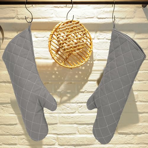 2 Pairs 17 Inch Extra Long Oven Mitts Heat Resistant (4 Count)