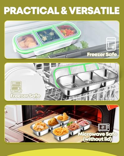 2 Pack Stainless Steel Snack Containers (2 Count)