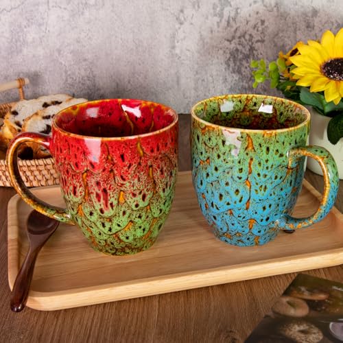 16 oz Ceramic Coffee Mugs Set of 2 (2 Count)