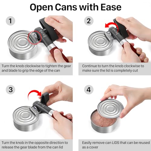 Can Opener Manual Side Safe Cut Can Opener Smooth Edge