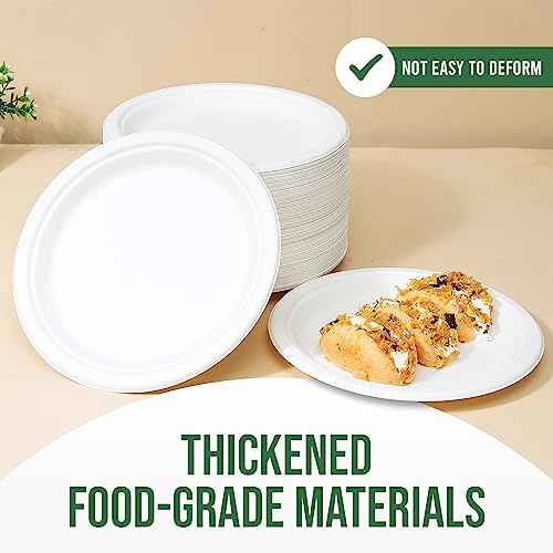 Heavy Duty Disposable Paper Plate 9 inch (100 Count)