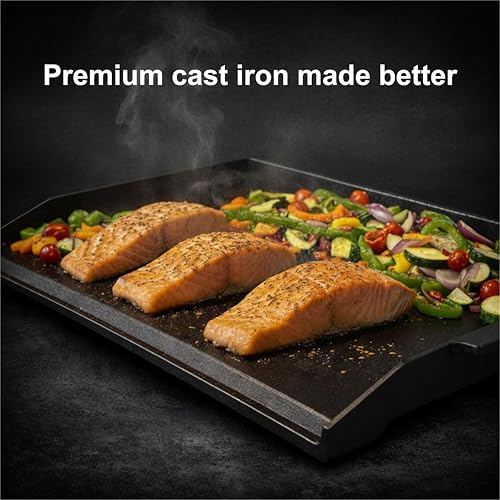 23 x 16 Inch Cast Iron Griddle for Gas Grills and Stove Tops
