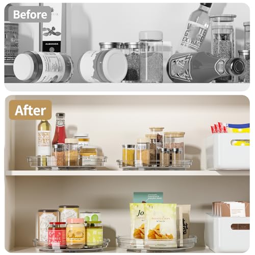 3 Pack 10.6'' Lazy Susan Organizer Turntable for Cabinet