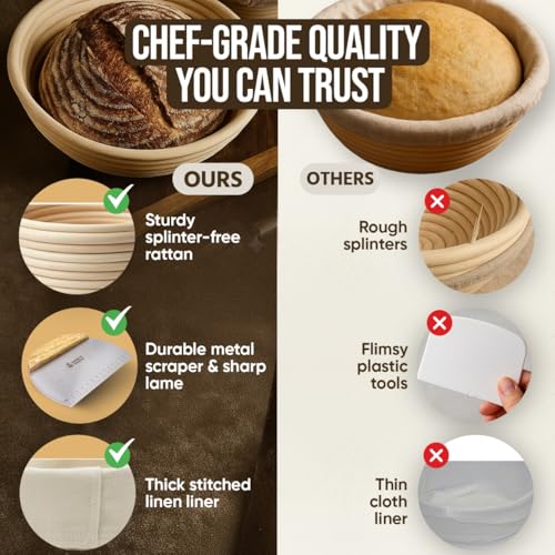 Banneton Bread Proofing Basket Set (2 Count)