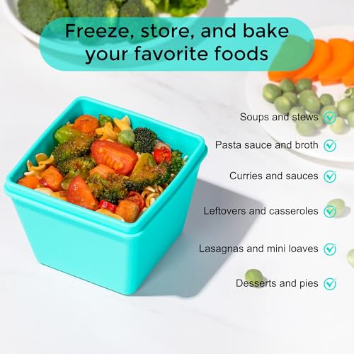1 Cup Silicone Freezer Molds with Lids (4 Count)