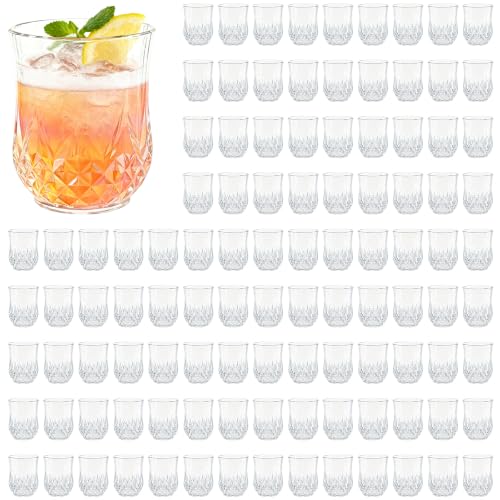100 Pack Plastic Stemless Wine Glasses (100 Count)