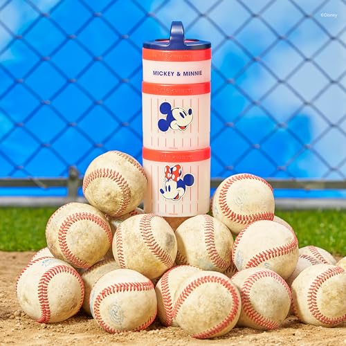 Mickey & Friends Snack Containers 3 Stackable Snack Cups Baseball