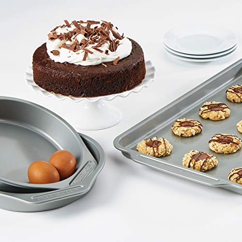 Nonstick Bakeware Set Includes Baking Cake Pans and Cookie Sheets