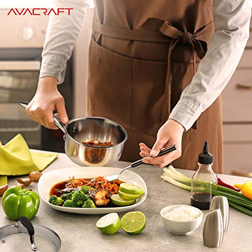 Tri Ply Stainless Steel Saucepan with Glass Strainer Lid