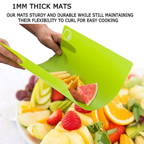 8pcs Flexible Plastic Cutting Board Mats (8 Count)