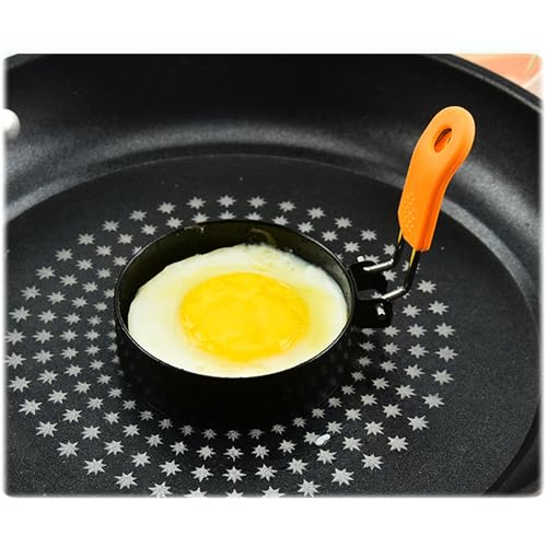 3.5" Egg Rings Set of 4 with Silicone Handle (4 Count)