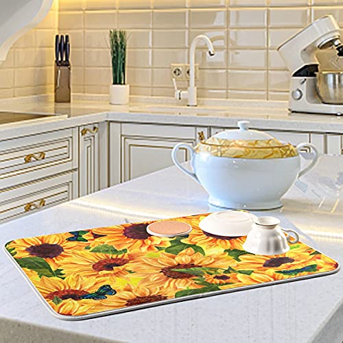 Super Absorbent Dish Drying Mat Microfiber Fast