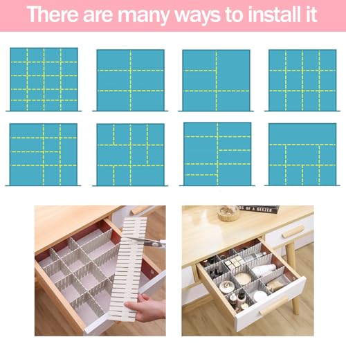 40Pcs Grid Drawer Dividers