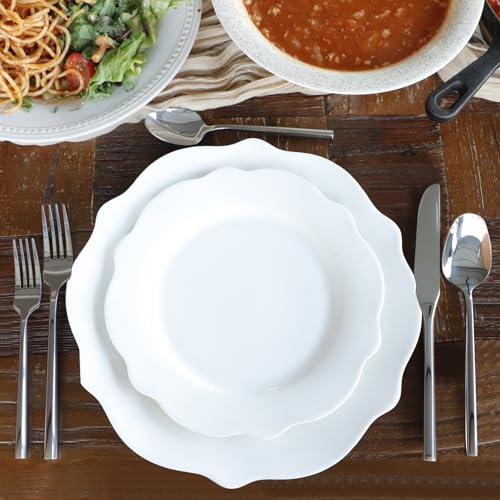 Silverware Set with Hexagon Handle 40 Piece Service for 8 (40 Count)