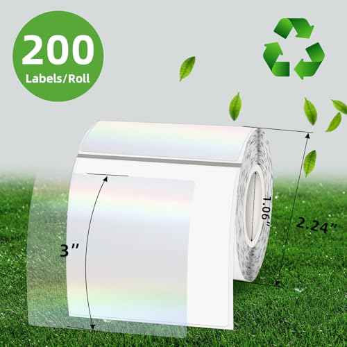 3 Inch Square Transparent Thermal Label Stickers