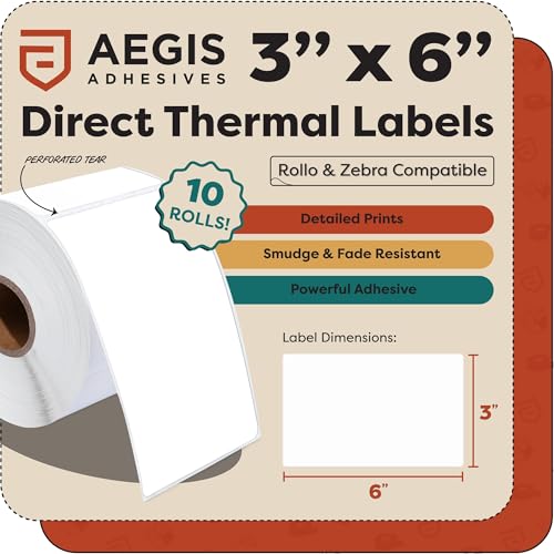 3" X 6" Direct Thermal Labels (10 Count)