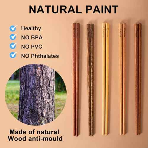 5 Pairs Chopsticks Set (5 Count)