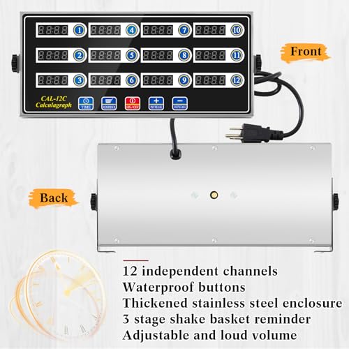 2 Pack Commercial Digital Kitchen Timer for Cooking (2 Count)