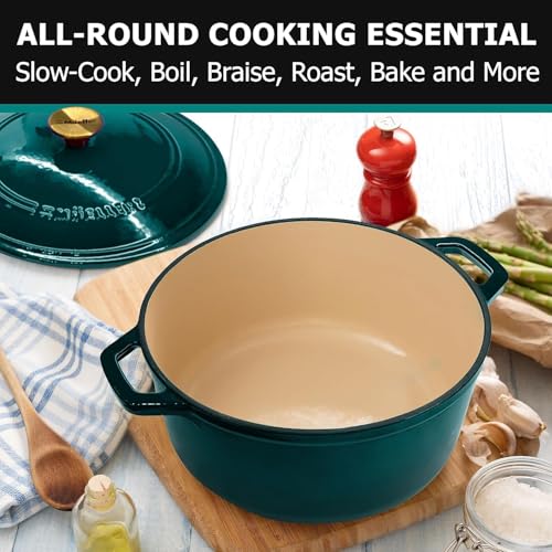 MUELLER HOME 7.5 QT Enameled Cast Iron Dutch Oven