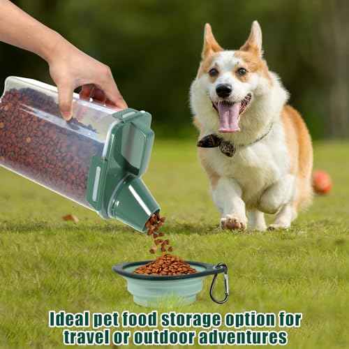 2 Pack 3 Lbs Pet Dog Cat Food Storage Containers for Travel (2 Count)