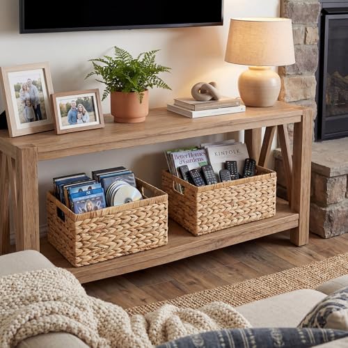 Wicker Storage Baskets for Shelves (2 Count)