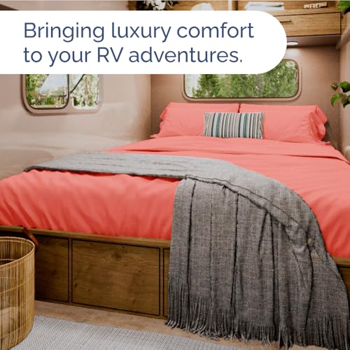 Short Queen Size 4 Piece Bed Sheet Set