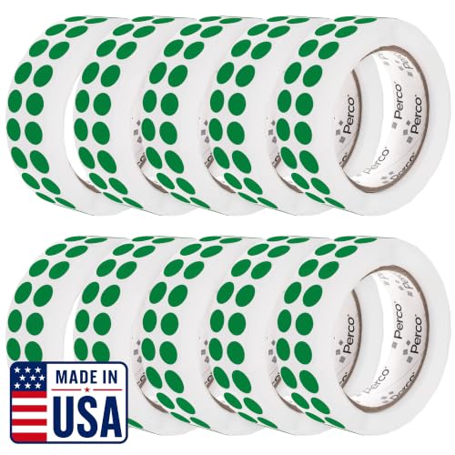 Green Perforated Round Circle Dot Sticker 1 (80 Count)