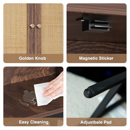 Rattan Toilet Storage Cabinet