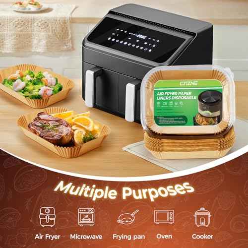200PCS Air Fryer Paper Liners for Ninja Dual Airfryer & bella Slim (200 Count)