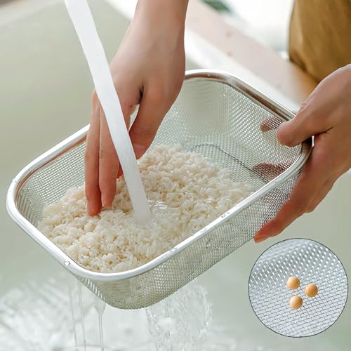18 8 Stainless Steel Fine Mesh Strainer Basket with Feet