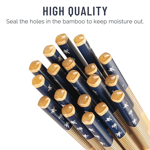 100 Pairs Bamboo Chopsticks Reusable (100 Count)