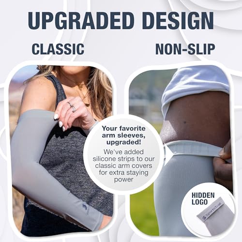 Non Slip Cooling Arm Sleeves for Men & Women