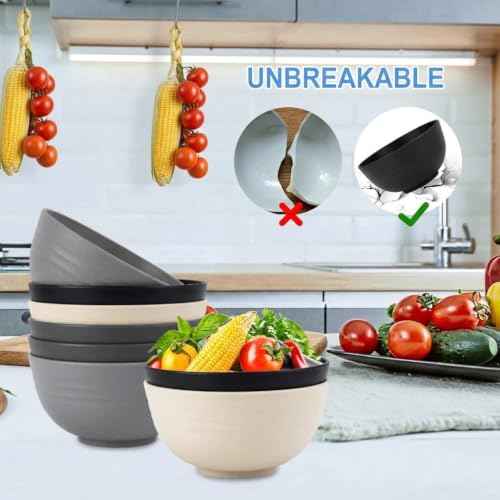 Wheat Straw Bowls Set 8 PCS